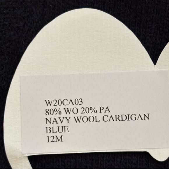 Benedita Cardigan Navy Wool Blend Girls 12 Months Made in Portugal NWT - Picture 9 of 10